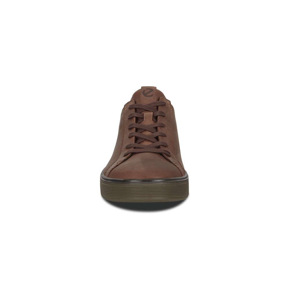 ECCO Mens Sneakers Brown - Street Trays - NJI-076539